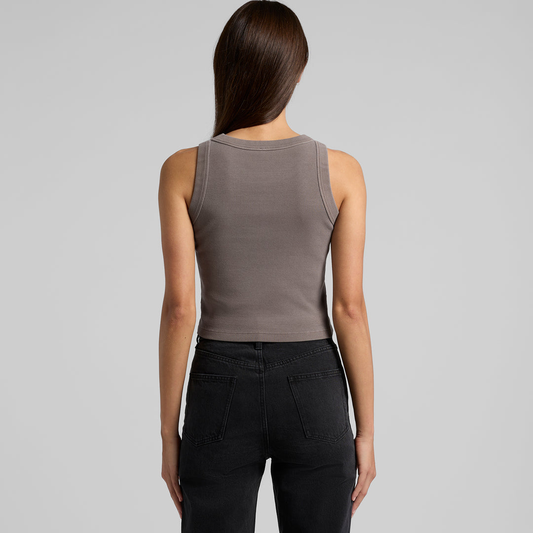 Wo's Faded Organic Rib Crop Tank