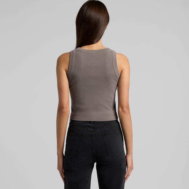Wo's Faded Organic Rib Crop Tank