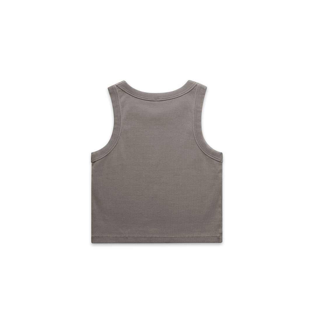 Wo's Faded Organic Rib Crop Tank