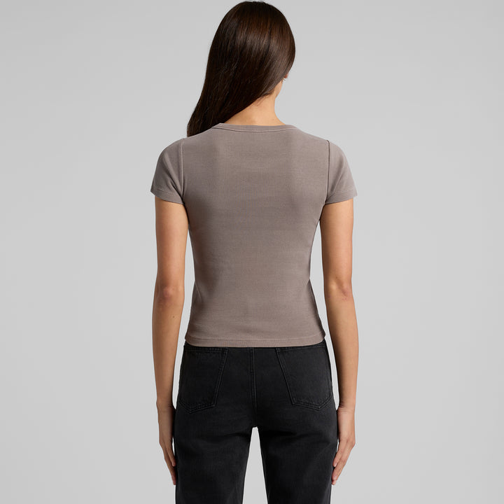 Wo's Faded Organic Rib Tee