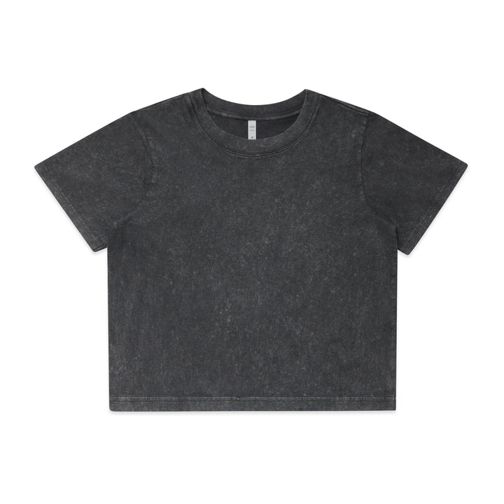 Wo's Stone Wash Heavy Crop Tee