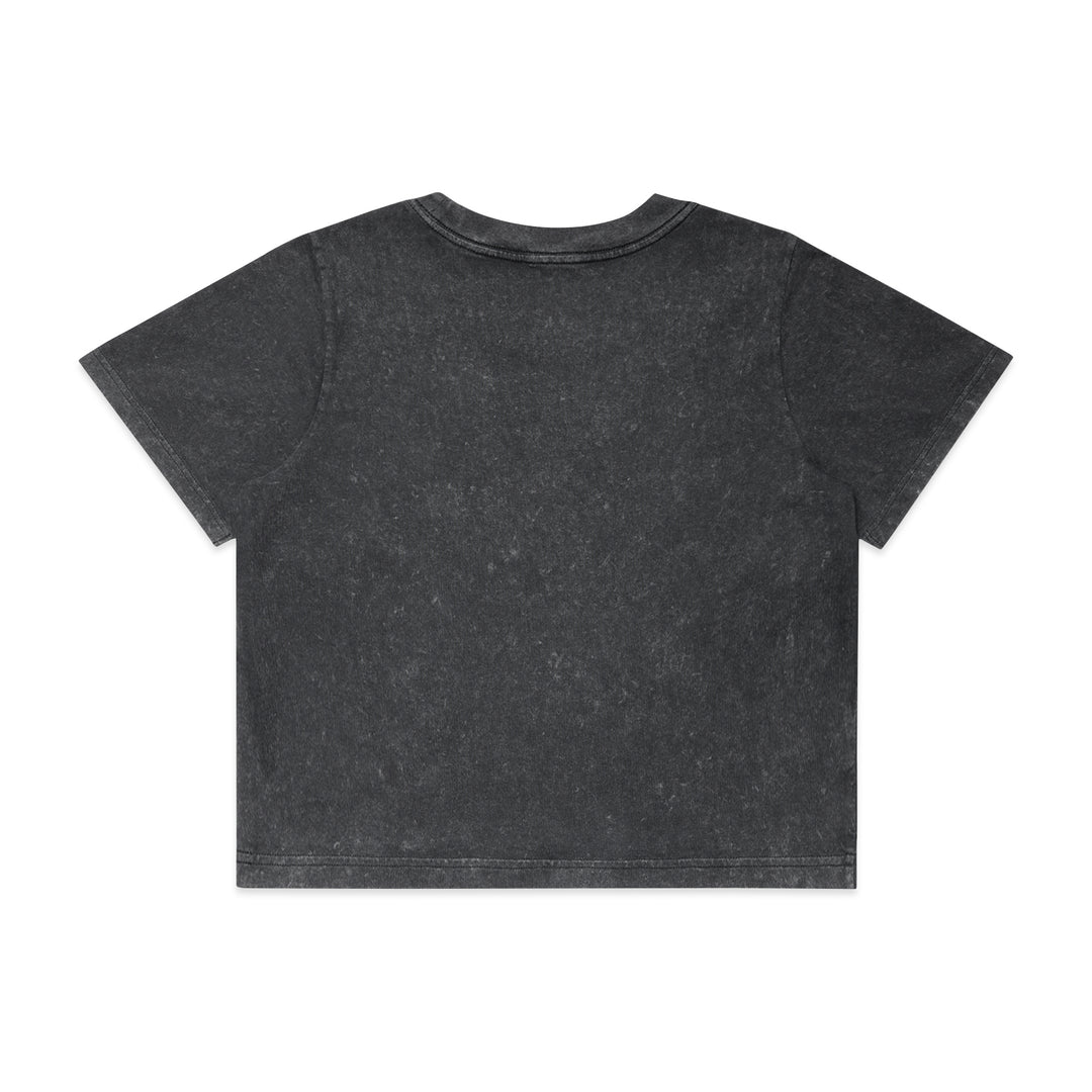 Wo's Stone Wash Heavy Crop Tee