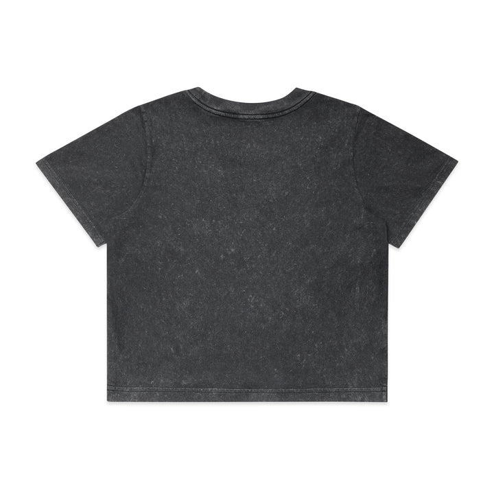 Wo's Stone Wash Heavy Crop Tee