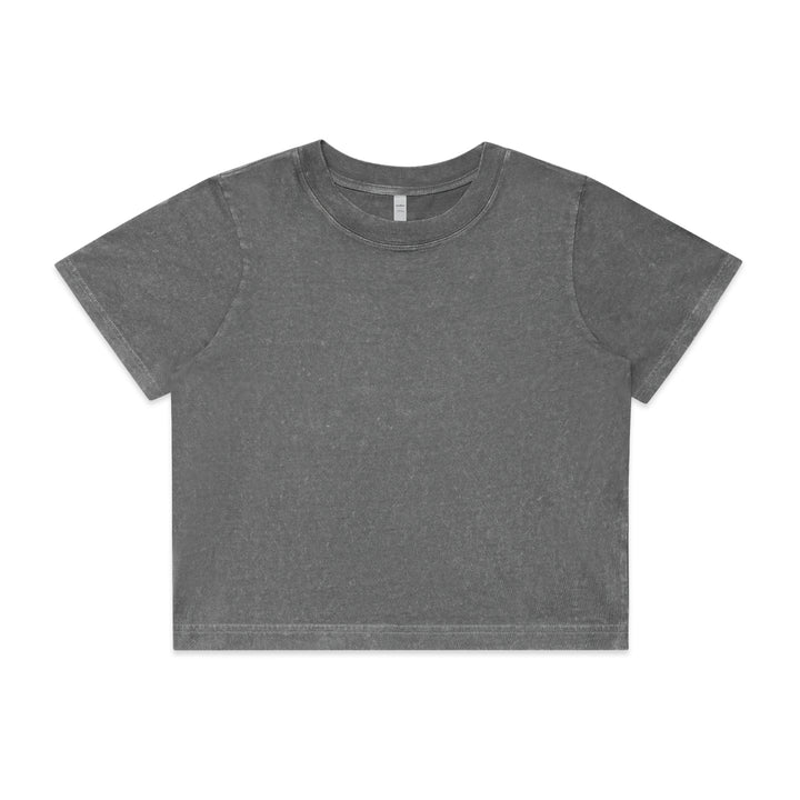 Wo's Stone Wash Heavy Crop Tee