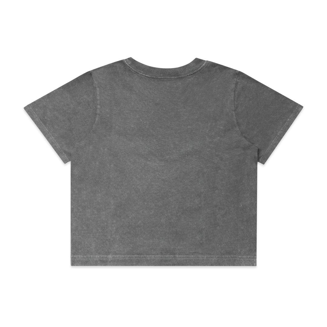 Wo's Stone Wash Heavy Crop Tee