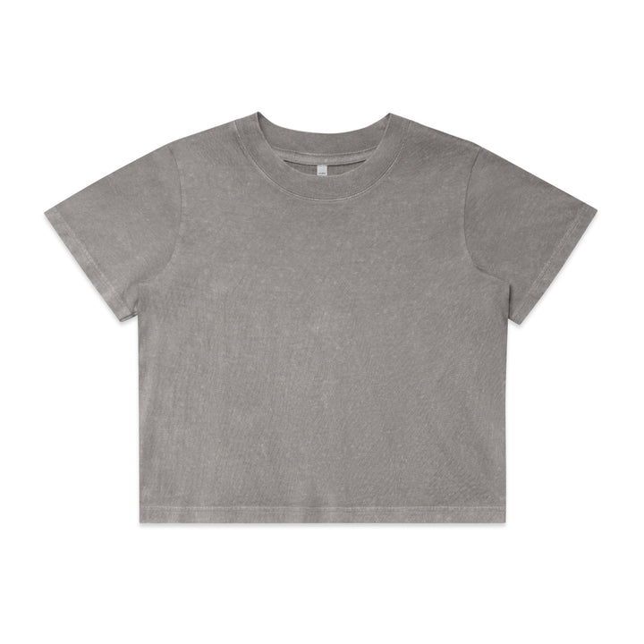 Wo's Stone Wash Heavy Crop Tee